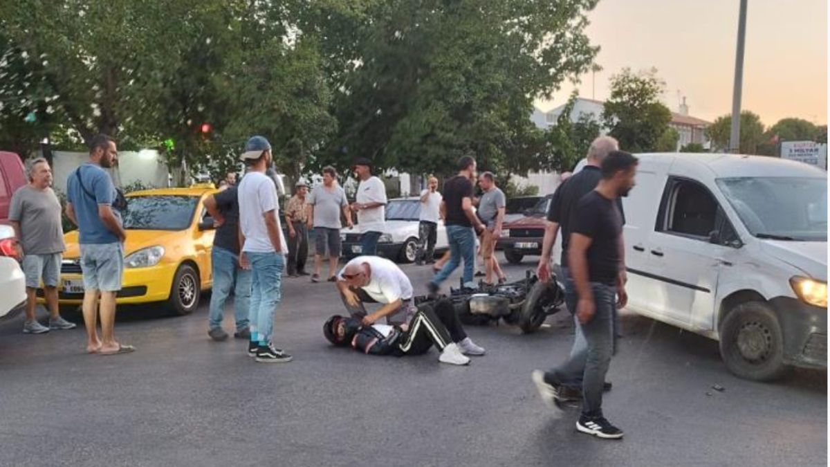 Aydın’da ters yönden dönüş yapan araç motosikletle çarpıştı